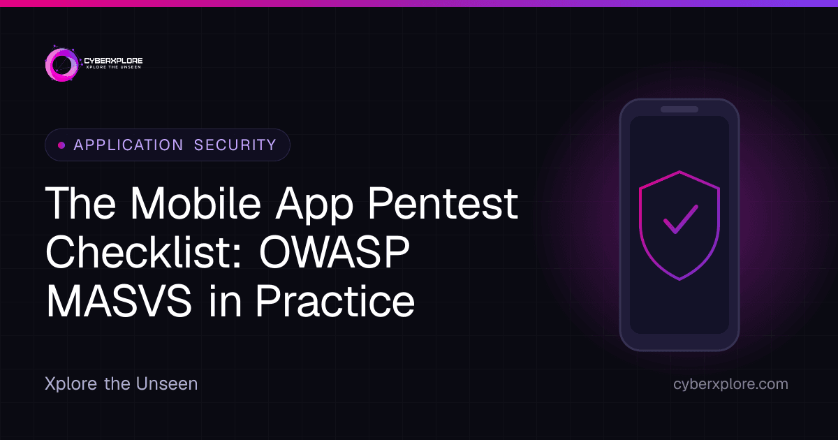 The Mobile App Pentest Checklist: OWASP MASVS in Practice